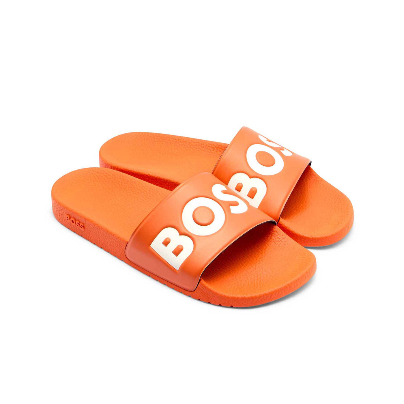 Boss Italian-Made Slides With Large Logo Detail