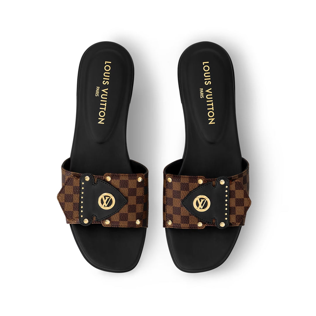LV Frame Flat Mule Damier Canvas