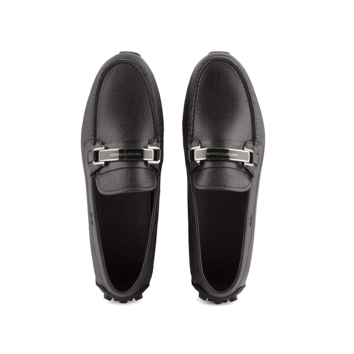 Pebbled Leather Driving Loafers With Stirrup Bar display picture 1